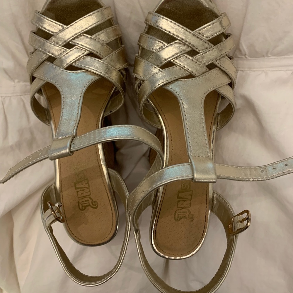 Brash Gold Wedge Sandals